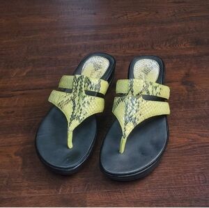 Cole Haan Nike Air Snake Leather Slip-on Sandals ⭐
